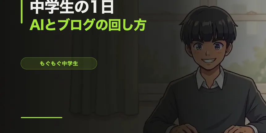 中学生の1日【AIとブログをどうやって回してるか】