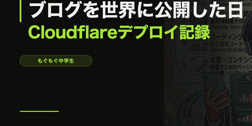 ブログを世界に公開した日 — Cloudflare Pagesデプロイ記録
